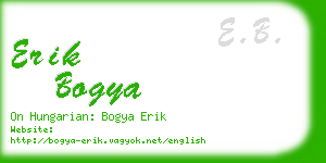 erik bogya business card